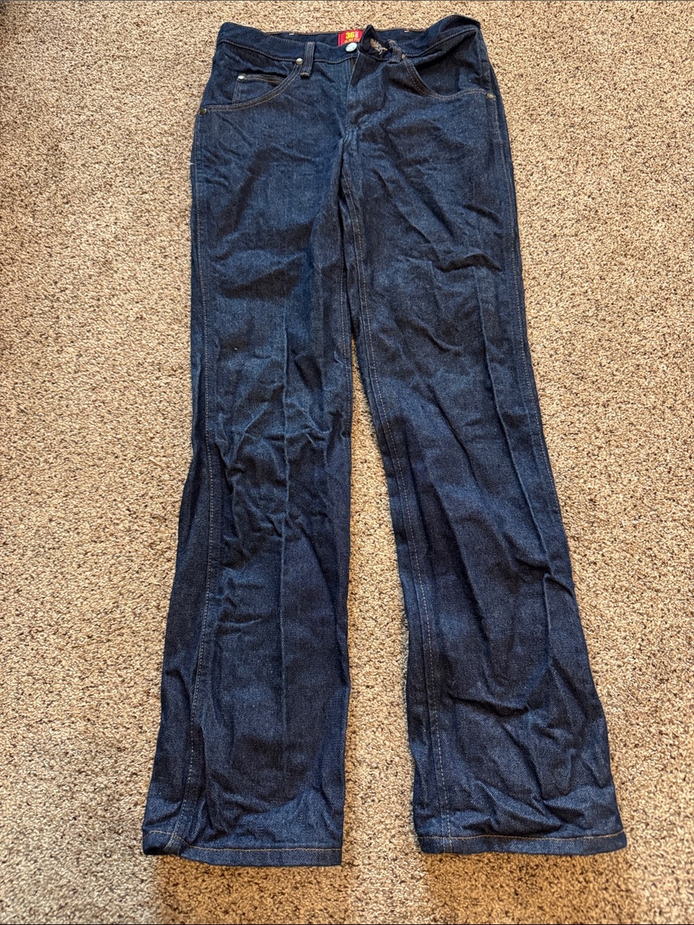 Wrangler 36MWZ Men’s Dark Blue Slim Fit Western Jeans size 29x31